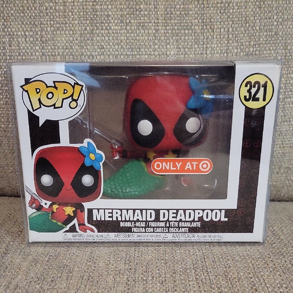 Funko Mermaid Deadpool with Red and Green Colors